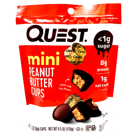 QUEST NUTRITION - Mini coupes aux beurre d'arachides et chocolat CAISSE DE 6||QUEST NUTRITION - Peanut Butter Chocolate Mini Cups - BOX OF 6 QUEST NUTRITION