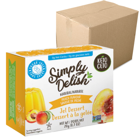 Simply Delish - Dessert à la gelée à la pêche 20g CAISSE DE 6 || Simply Delish - Peach Jelly Dessert 20g BOX OF 6 SIMPLY DELISH