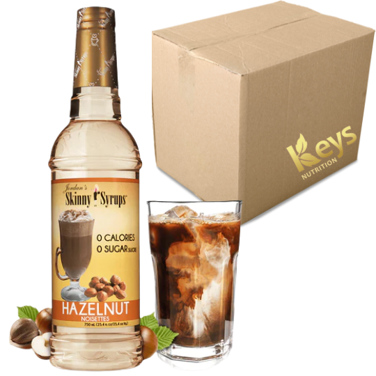 Skinny Syrups - Sirops 750ml - Noisettes CAISSE DE 6||Skinny Syrups - Syrups 750ml- Hazelnut - BOX OF 6 SKINNY SYRUPS