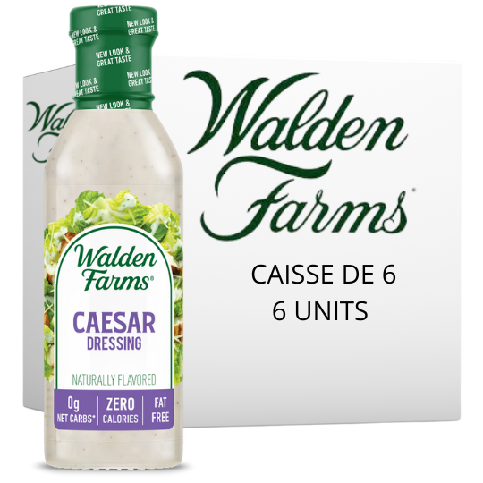 Walden Farms - Vinaigrette Caesar CAISSE DE 6|| Walden Farms Caesar Dressing BOX OF 6 WALDEN FARMS