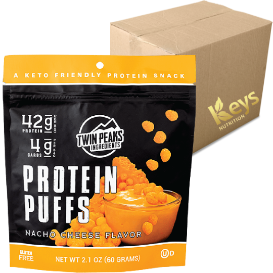 TWIN PEAKS - PROTEIN PUFFS 60g - Fromage Nacho - CAISSE DE 12 || TWIN PEAKS - PROTEIN PUFFS 60g -Nacho Cheese- BOX OF 12 TWIN PEAKS