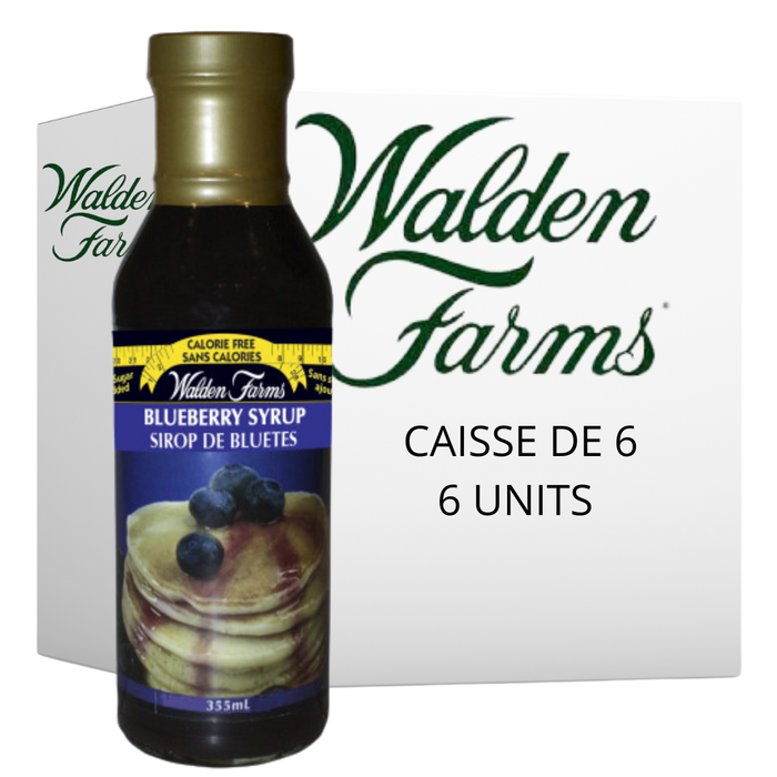 Walden Farms - Sirop de bleuet 355ml CAISSE DE 6||Walden Farms - Blueberry Syrup 355ml CASE OF 6 WALDEN FARMS