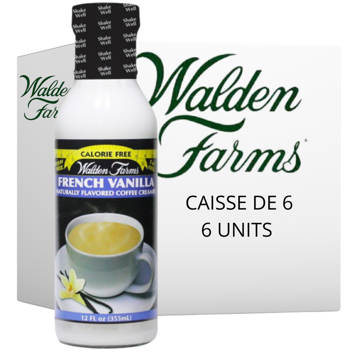 Walden Farms - Crème à café Vanille Française 355ml CAISSE DE 6||Walden Farms - Coffee Cream French Vanilla 355ml CASE OF 6 WALDEN FARMS