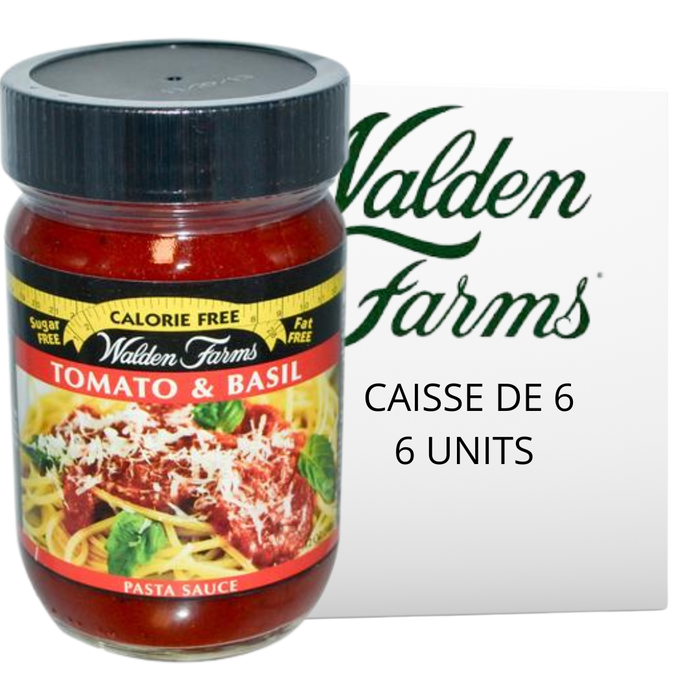 Walden Farms - Sauce tomate et basilic 340g CAISSE DE 6||Walden Farms - Tomato sauce and basil 340g CASE OF 6 WALDEN FARMS