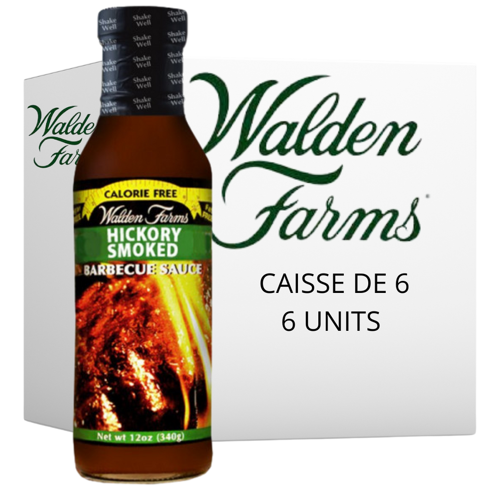 Walden Farms - Sauce BBQ Fumée à L’hickory 355ml CAISSE DE 6||Walden Farms - BBQ Sauce Hickory Smoke 355ml CASE OF 6 WALDEN FARMS