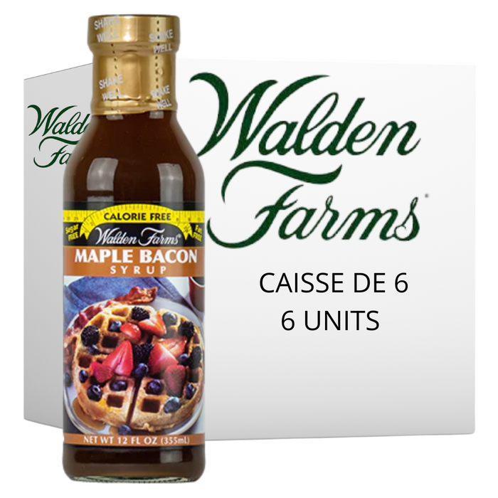 Walden Farms - Sirop érable et bacon 355ml CAISSE DE 6||Walden Farms - Maple syrup and bacon 355ml CASE OF 6 WALDEN FARMS