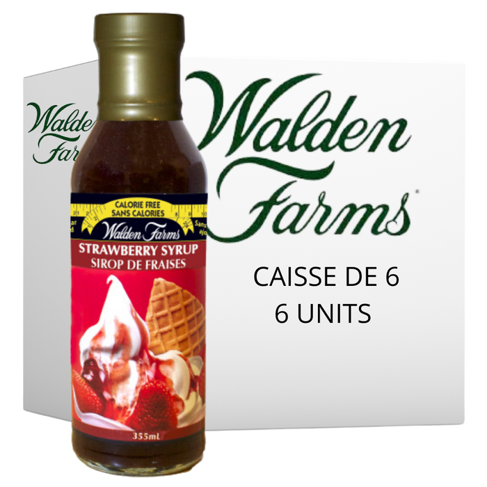 Walden Farms - Sirop de Fraise 355ml CAISSE DE 6||Walden Farms - Strawberry Syrup 355ml CASE OF 6 WALDEN FARMS