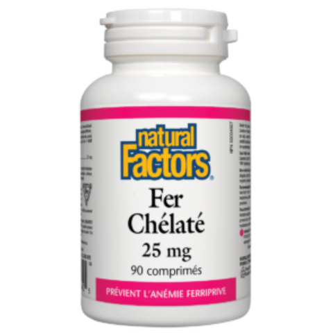 NATURAL FACTORS - FER CHELATE || FACTEUR NATUREL - IRON CHELATE NATURAL FACTORS