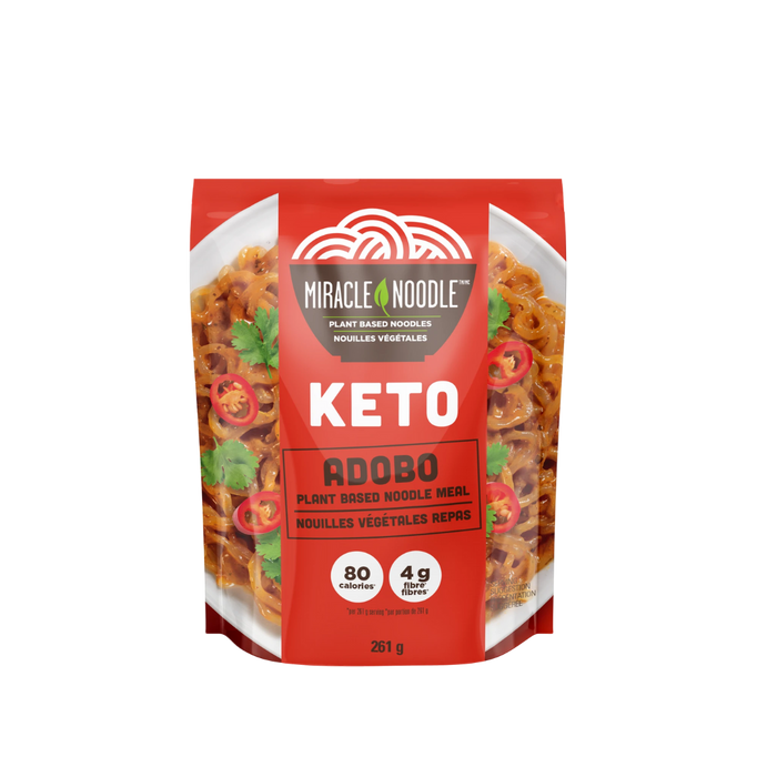 Miracle Noodle Adobo repas keto CAISSE DE 6 ||Miracle Noodle Adobo Keto Meal BOX OF 6 MIRACLE NOODLES