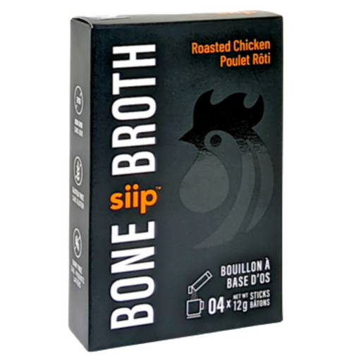 Bouillon d'os en packet de 4x12g - Poulet roti||Bone Broth Stick Pack 4x12g - Roasted Chicken SIIP BONE BROTH