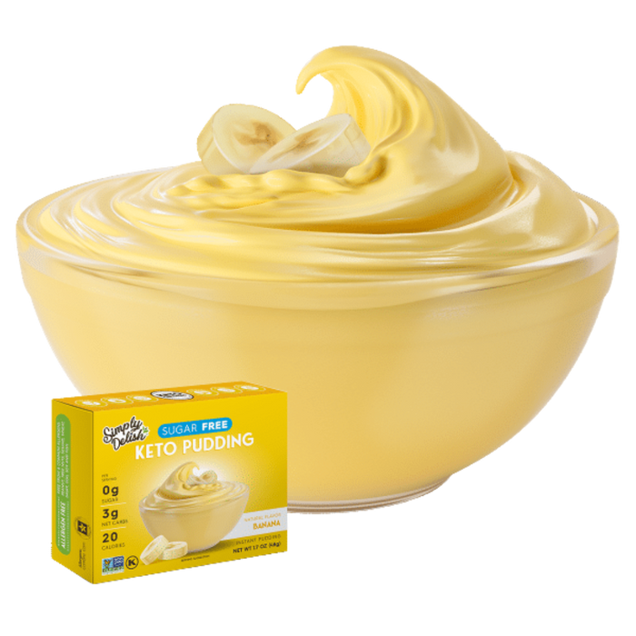 Simply Delish - Pouding Céto à la banane CAISSE DE 6|| Simply Delish -  Banana Pudding Keto BOX OF 6 SIMPLY DELISH
