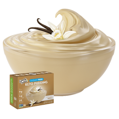 Simply Delish - Pouding Céto à la Vanille CAISSE DE 6|| Simply Delish - Vanilla Pudding Keto BOX OF 6 SIMPLY DELISH