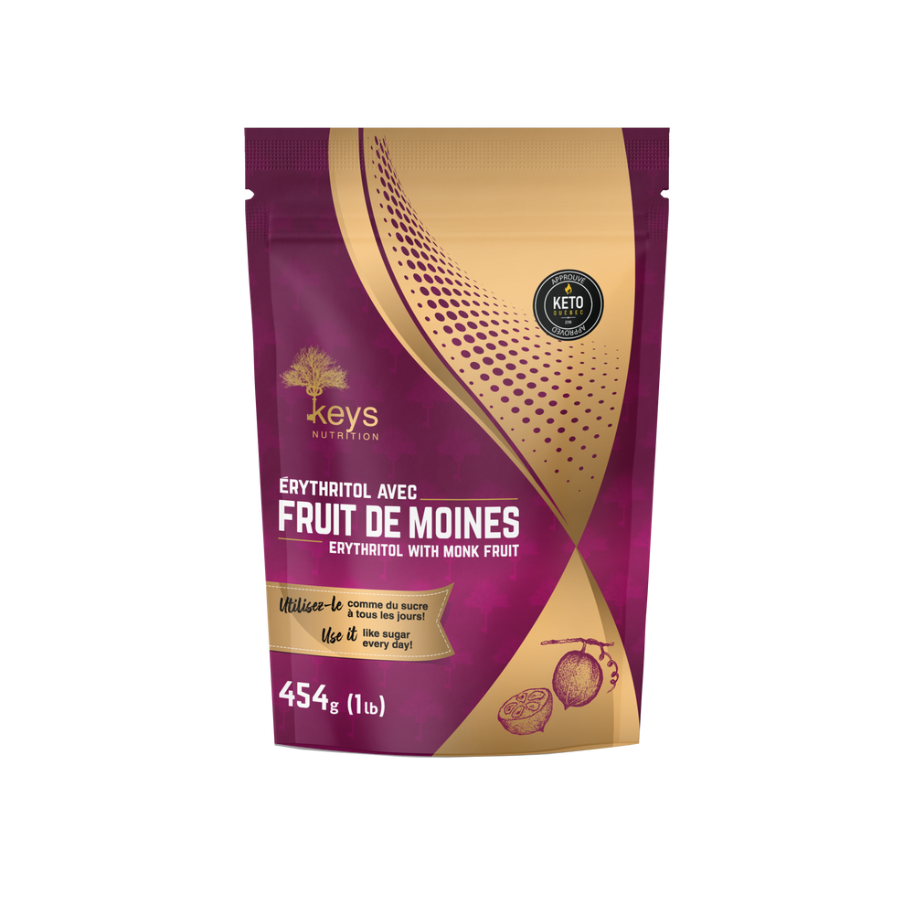 KEYS NUTRITION (Marque 100% Québécoise) Fruit des moines  Biologique 454g||KEYS NUTRITION (brand 100% Quebec) Fruit Monks Organic 454g KEYS NUTRITION ESSENTIELS