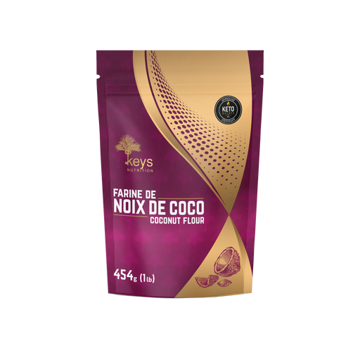 KEYS NUTRITION (Marque 100% Québécoise) Farine de noix de coco 454g||KEYS NUTRITION (Brand 100% Quebec) coconut flour 454g KEYS NUTRITION ESSENTIELS