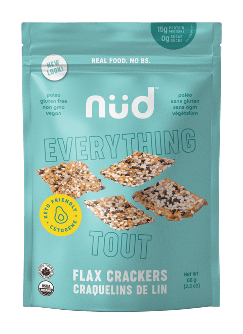 Craquelins de Lin biologique||Organic Flax Crackers NUD FUD