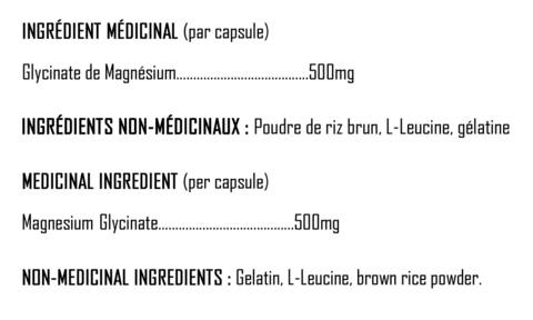 Supplément KEYS NUTRITION (Marque 100% Québécoise) Magnesium Glycinate 500mg - Keto Québec||KEYS NUTRITION Supplement (Brand 100% Quebec) Magnesium glycinate 500mg - Keto Quebec KEYS NUTRITION