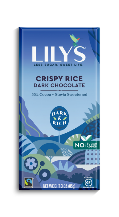 Lily's - Riz croustillant 85g CAISSE DE 12 ||Lily's - 85g crispy rice BOX OF 12 LILY'S CHOCOLATE