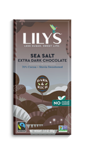 Lily's - Très noir au sel de mer 70% CAISSE DE 12||Lily's - Very black sea salt 70% BOX OF 12 LILY'S CHOCOLATE