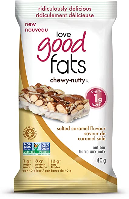 Love Good Fats - Barre aux noix saveur de Caramel salé 40g||Love Good Fats - Bar nut flavor 40g salted caramel LOVE GOOD FATS