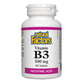 NATURAL FACTORS - Natural Factors - B3 500mg (Niacine) 90 capsules - Keys Nutrition