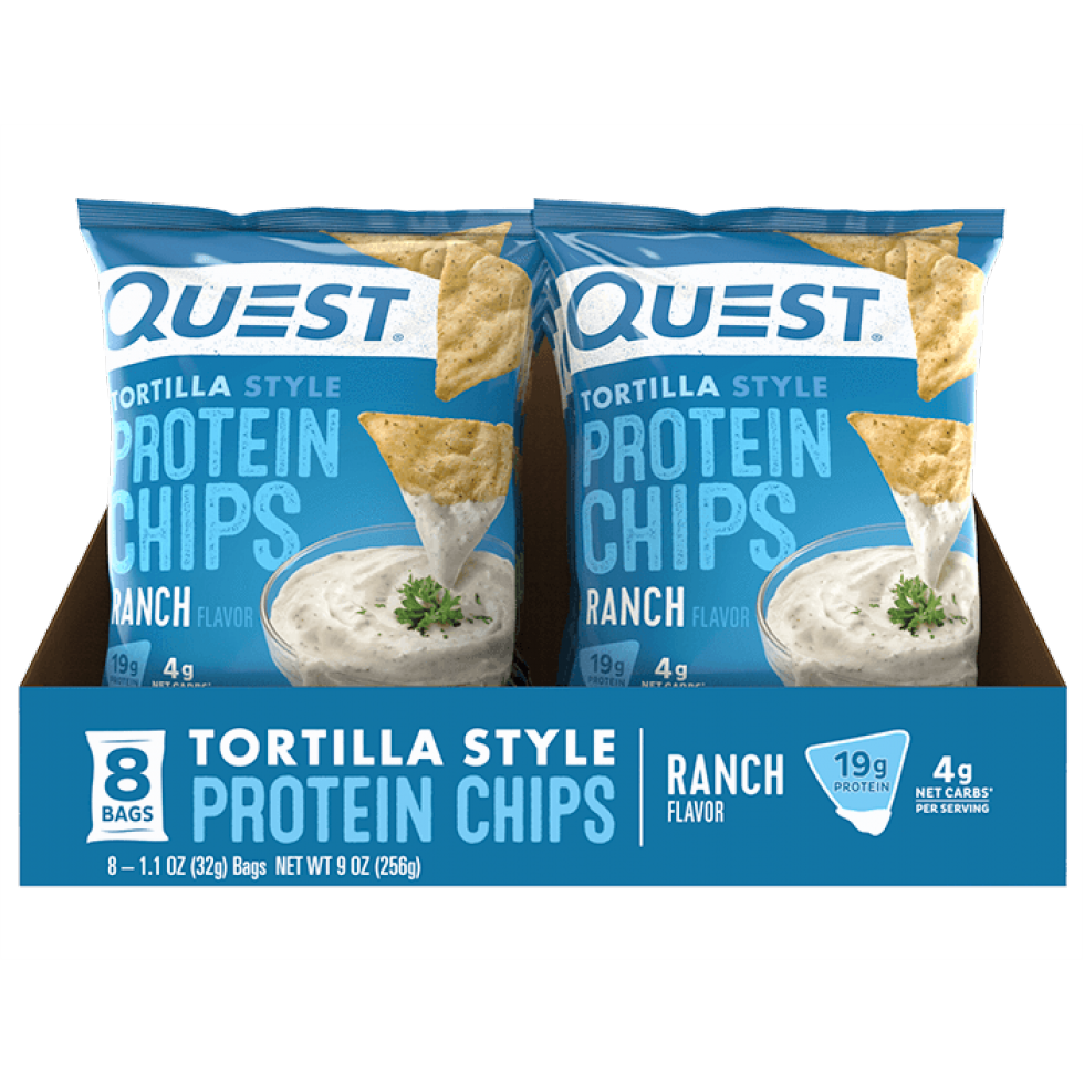 Quest Nutrition - Croustilles protéinées - Ranch - BOÎTE DE 8 ||Quest Nutrition - Protein Chips - Ranch - BOX OF 8 QUEST NUTRITION