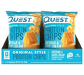 Quest Nutrition - Croustilles protéinées - Cheddar et crème sure - BOÎTE DE 8 ||Quest Nutrition - Protein Chips - Cheddar and sour cream BOX OF 8 QUEST NUTRITION