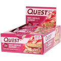 Barres Protéinées Quest - Chocolat blanc et framboises - BOÎTE DE 12 ||Quest Protein Bars -White chocolate and raspberries- BOX OF 12 QUEST NUTRITION