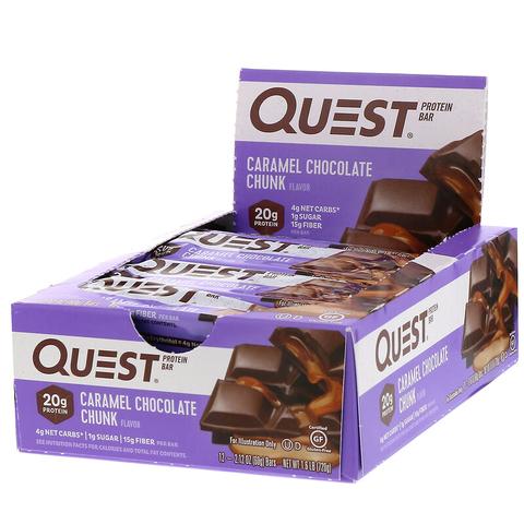 Barres Protéinées Quest - Choco-caramel BOÎTE DE 12 ||Quest Protein Bars - Choco caramel BOX OF 12 QUEST NUTRITION