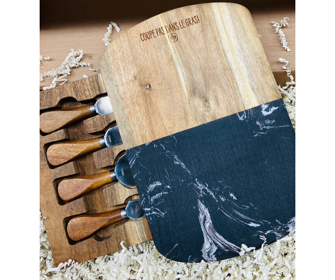 LIQUIDATION-Planche à découper - Coupe pas dans le gras!||Cutting board -Don't cut into the fat! (Available In french only) LIQUIDATION
