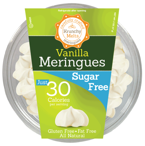 Krunchy Melts - Meringues - Vanille 57g (CAISSE DE 12)||Krunchy Melts - Meringues - Vanilla 57g (12/BOX) KRUNCHY MELTS