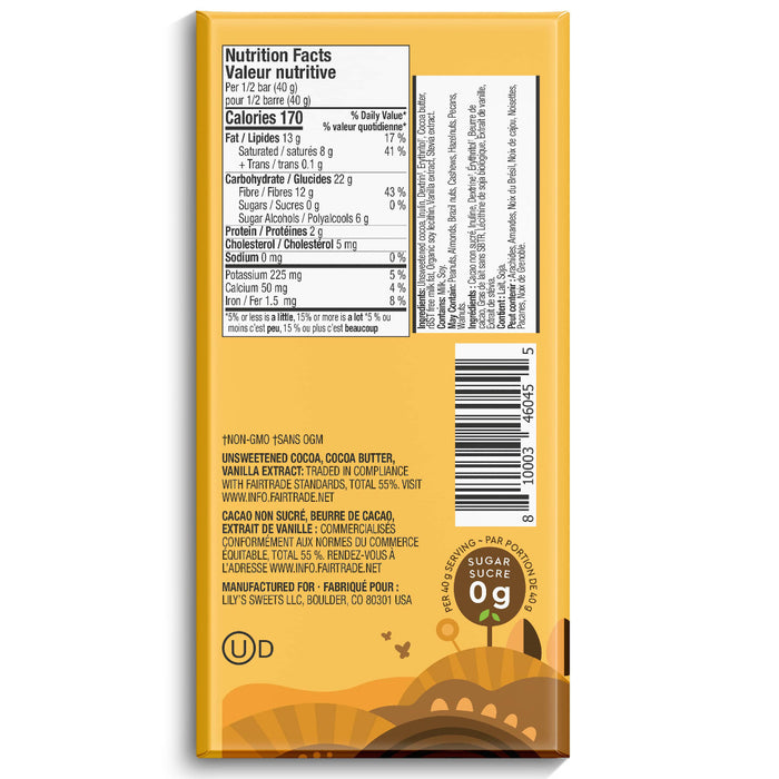 Lily's - Chocolat Noir 55% Original 85g ||Lily's - Black Chocolate 55% 85g Original LILY'S CHOCOLATE