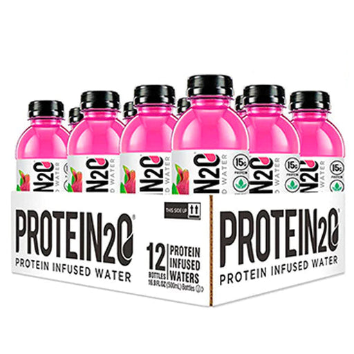 Protein2o - Eau infusée de protéines - Fruit du dragon et framboise noir - CAISSE DE 12 || Protein2o - Protein infused water - Dragon fruit and black raspberry- BOX OF 12 Protein2o