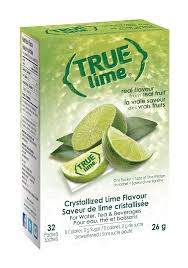True Lime - Saveur de lime cristallisée 32 sachets||True Lime - Lime Flavor 32 bags crystallized TRUE LEMON